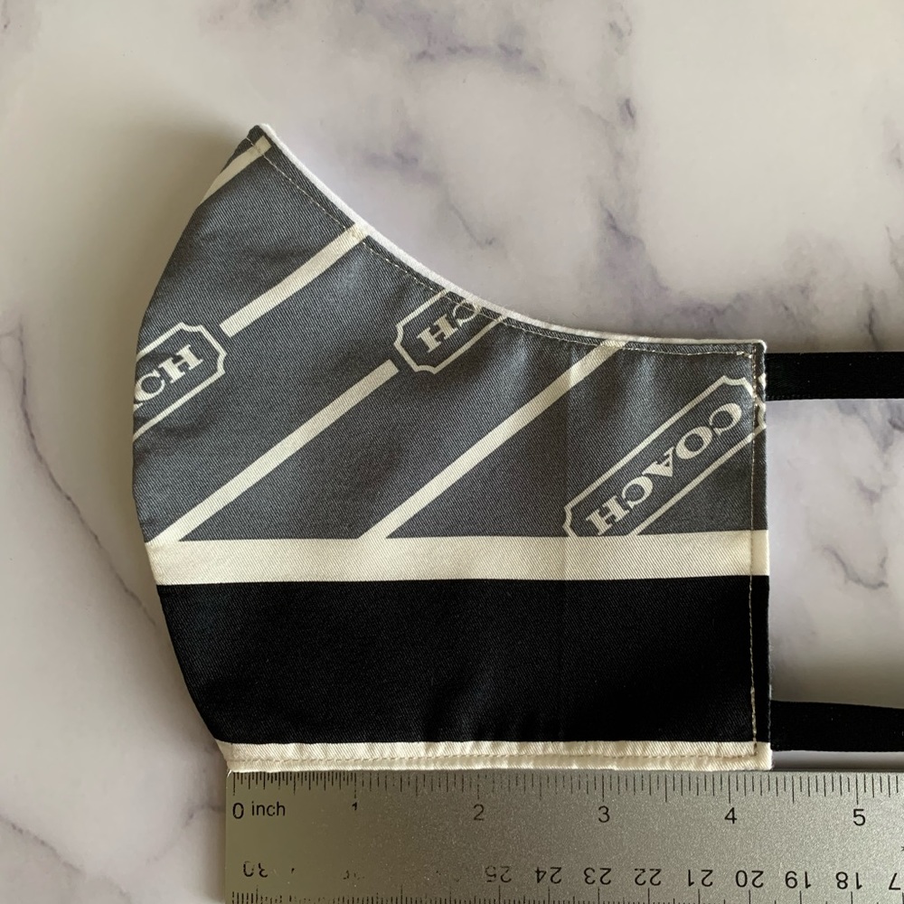 Coach Material Mask in Black and Grey